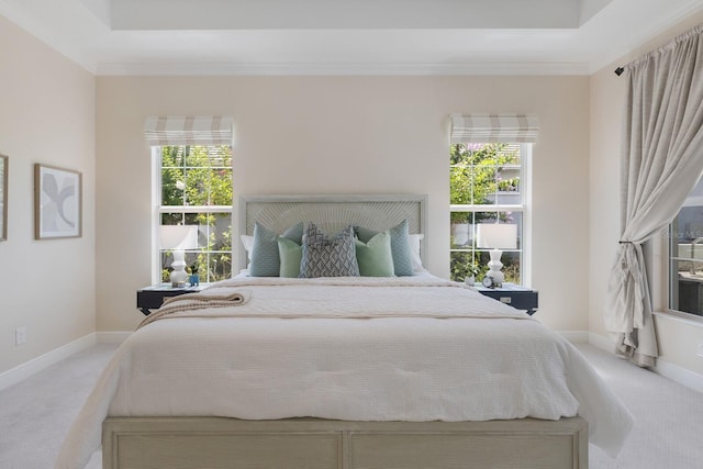 16511 Cornwall Ln, Lakewood Ranch, FL 34202 - bedroom with light carpet and a tray ceiling