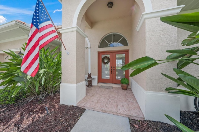 2937 Seasons Blvd, Sarasota, FL 34240 - property entrance featuring french doors and stucco siding