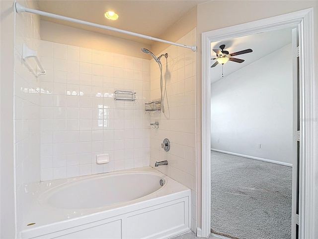 26548 Castleview Way, Wesley Chapel, FL 33544 - full bathroom featuring shower / tub combination and a ceiling fan