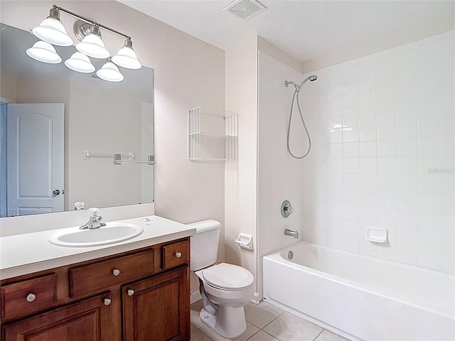 26548 Castleview Way, Wesley Chapel, FL 33544 - full bath featuring tile patterned flooring, vanity, and shower / tub combination