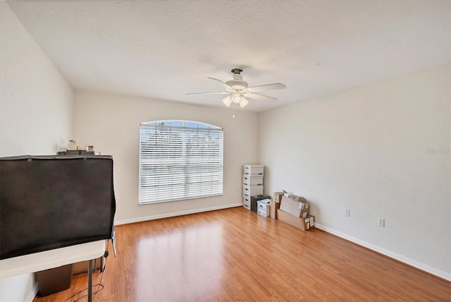 815 Greenview Dr, Apollo Beach, FL 33572 - interior space featuring wood finished floors and ceiling fan