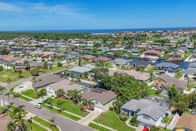 815 Greenview Dr, Apollo Beach, FL 33572 - aerial perspective of suburban area featuring a nearby body of water