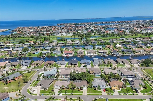 815 Greenview Dr, Apollo Beach, FL 33572 - aerial perspective of suburban area with a large body of water