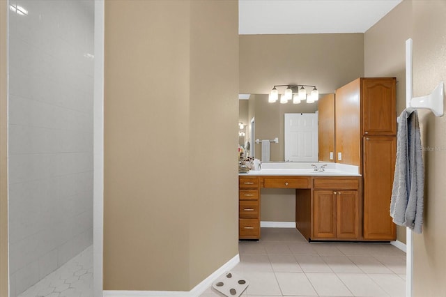 21705 67th Ave E, Bradenton, FL 34211 - full bath with double vanity, tile patterned floors, and a walk in shower