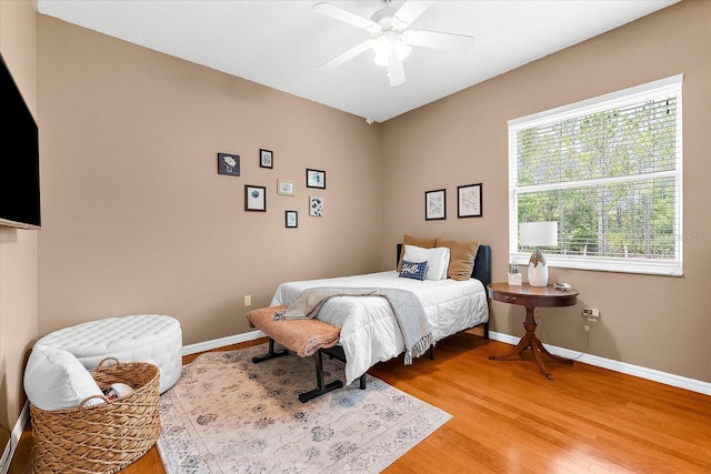 21705 67th Ave E, Bradenton, FL 34211 - bedroom with light wood-type flooring and a ceiling fan