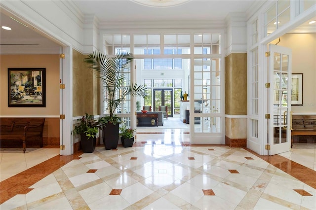 750 N Tamiami Trl Unit 1005, Sarasota, FL 34236 - lobby featuring crown molding and recessed lighting