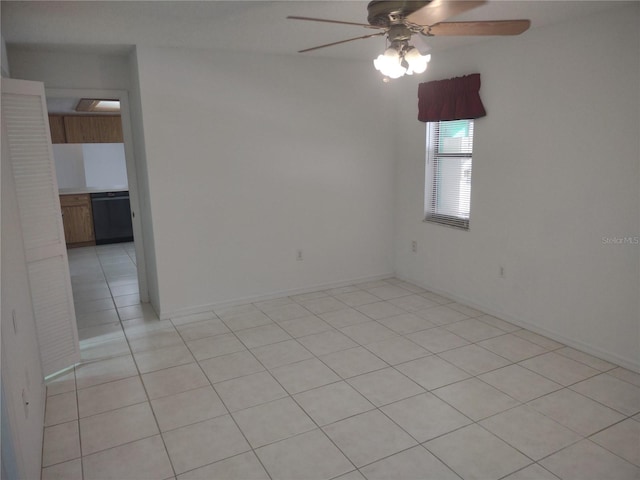 8851 S Brittany Path, Inverness, FL 34452 - empty room featuring ceiling fan and light tile patterned floors