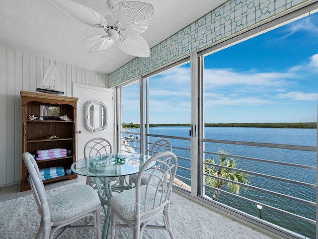 4420 Exeter Dr Unit 303, Longboat Key, FL 34228 - sunroom / solarium with a water view
