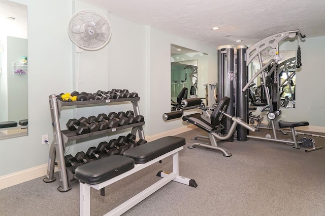 1 Benjamin Franklin Dr Unit 93, Sarasota, FL 34236 - exercise room with recessed lighting and a textured ceiling