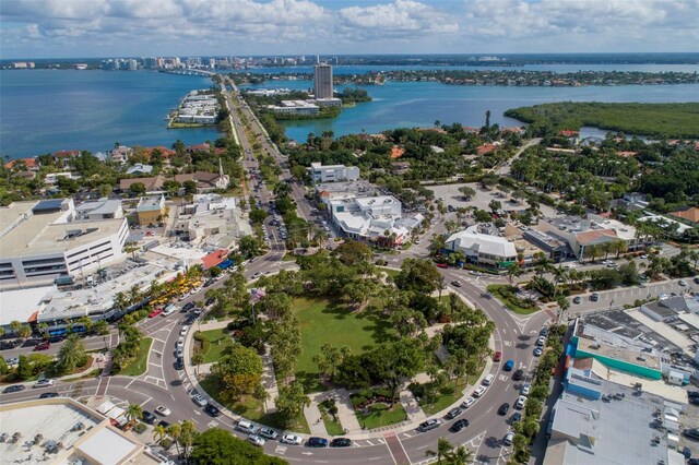 1 Benjamin Franklin Dr Unit 93, Sarasota, FL 34236 - aerial overview of property's location featuring a nearby body of water
