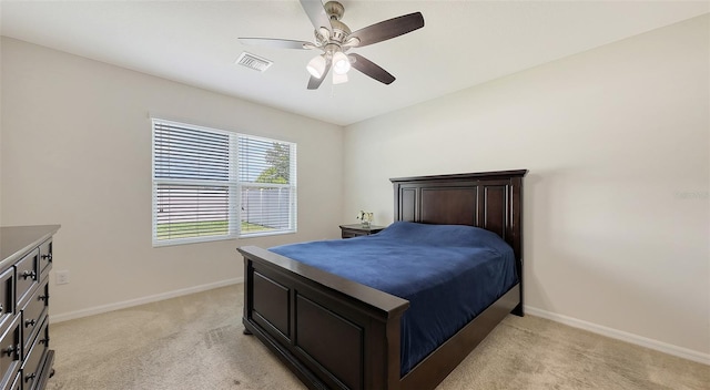 3813 Willow Branch Pl, Palmetto, FL 34221 - bedroom featuring light carpet and ceiling fan