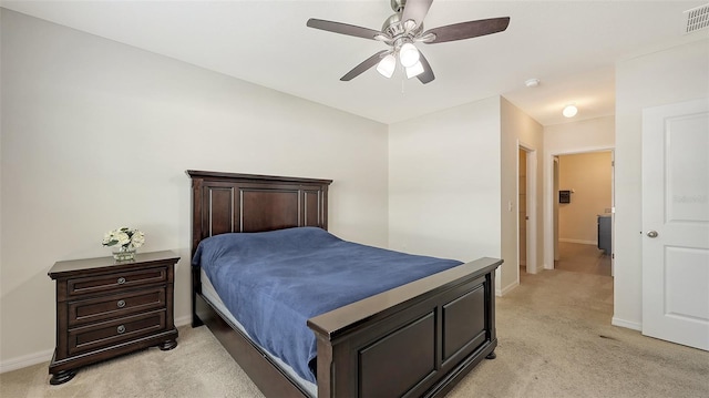 3813 Willow Branch Pl, Palmetto, FL 34221 - bedroom featuring light colored carpet and a ceiling fan