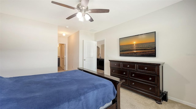 3813 Willow Branch Pl, Palmetto, FL 34221 - bedroom featuring light colored carpet and ceiling fan