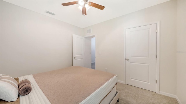 3813 Willow Branch Pl, Palmetto, FL 34221 - bedroom featuring light colored carpet and ceiling fan