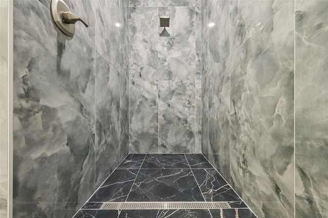 4855 Dragon St, North Port, FL 34288 - bathroom view of a marble finish shower