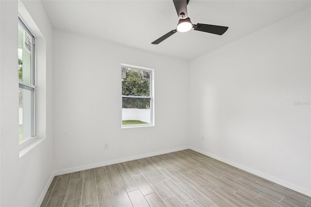 4855 Dragon St, North Port, FL 34288 - unfurnished room with wood finish floors and ceiling fan