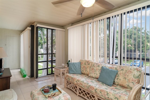 5400 34th St W Unit 5G, Bradenton, FL 34210 - sunroom / solarium with tile patterned floors and wooden walls
