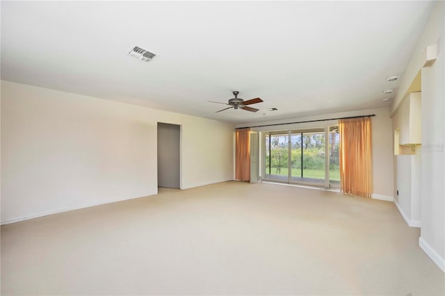 307 Rubens Dr, Nokomis, FL 34275 - unfurnished room featuring ceiling fan, light colored carpet, and recessed lighting