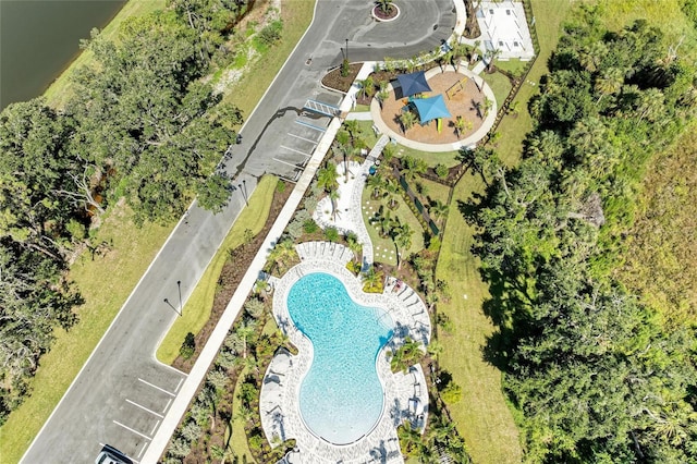 7160 Amelia River Dr, Parrish, FL 34219 - drone / aerial view of a pool area