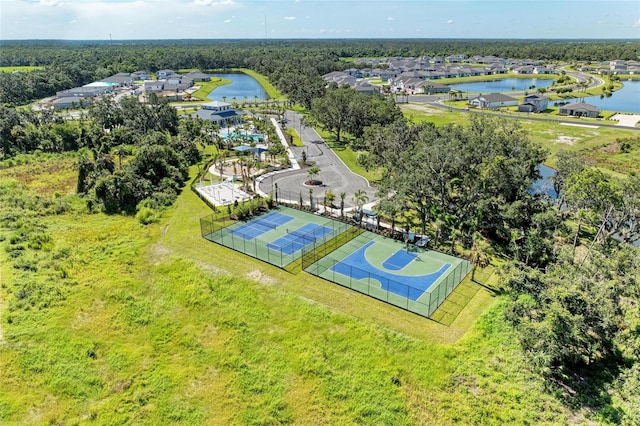 7160 Amelia River Dr, Parrish, FL 34219 - aerial perspective of suburban area featuring a large body of water