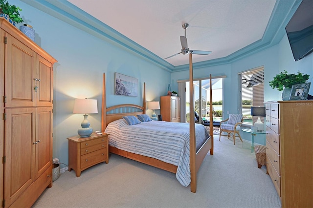 10571 Old Grove Cir, Bradenton, FL 34212 - bedroom with light colored carpet and ceiling fan