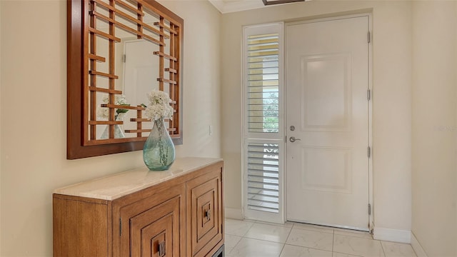 250 Hidden Bay Dr Unit 302, Osprey, FL 34229 - entrance foyer featuring baseboards and light marble finish flooring
