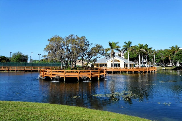 250 Hidden Bay Dr Unit 302, Osprey, FL 34229 - dock area with a water view