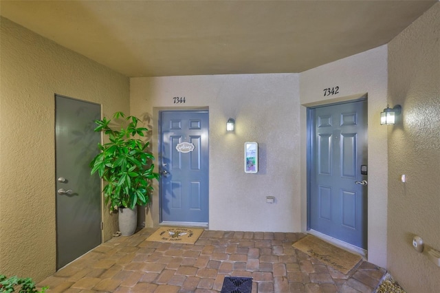 7344 Skybird Rd, Bradenton, FL 34209 - property entrance featuring stucco siding