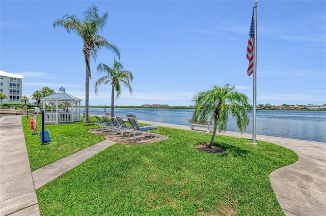 5855 Midnight Pass Rd Unit 416, Sarasota, FL 34242 - water view featuring a gazebo