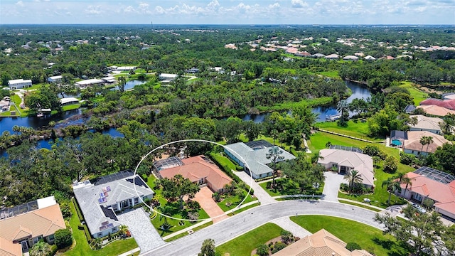 6206 Stillwater Ct, University Park, FL 34201 - aerial view of residential area featuring a large body of water