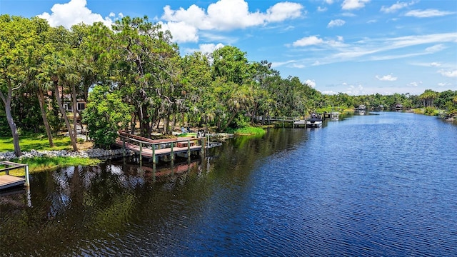 6206 Stillwater Ct, University Park, FL 34201 - dock featuring a water view