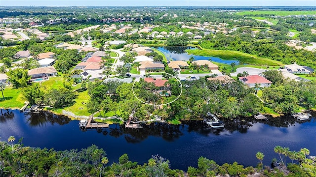 6206 Stillwater Ct, University Park, FL 34201 - aerial view of residential area with a large body of water