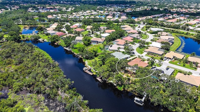 6206 Stillwater Ct, University Park, FL 34201 - aerial perspective of suburban area with a nearby body of water