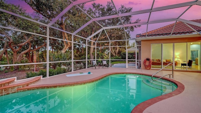 6206 Stillwater Ct, University Park, FL 34201 - outdoor pool with a patio and glass enclosure