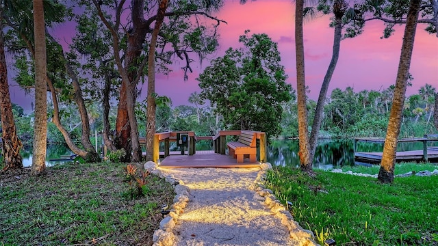 6206 Stillwater Ct, University Park, FL 34201 - view of yard with a water view