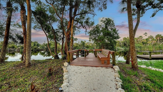6206 Stillwater Ct, University Park, FL 34201 - dock area featuring a deck with water view