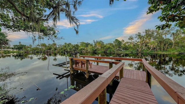 6206 Stillwater Ct, University Park, FL 34201 - dock area with a water view and boat lift