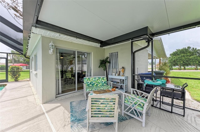 237 Saxon Cir, Venice, FL 34293 - sunroom / solarium with an outdoor hangout area