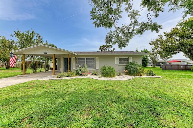 237 Saxon Cir, Venice, FL 34293 - ranch-style house with concrete driveway and a carport