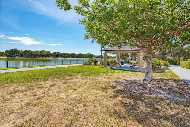 237 Saxon Cir, Venice, FL 34293 - view of yard with a gazebo and a water view