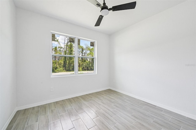 2523 Hagerick Ln, North Port, FL 34288 - unfurnished room featuring light wood finished floors and ceiling fan