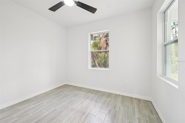 2523 Hagerick Ln, North Port, FL 34288 - unfurnished room featuring light wood-type flooring and a ceiling fan