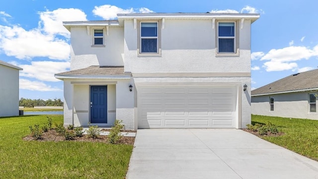12063 Lansing Gln, Parrish, FL 34219 - traditional-style home featuring stucco siding, concrete driveway, a front yard, and an attached garage