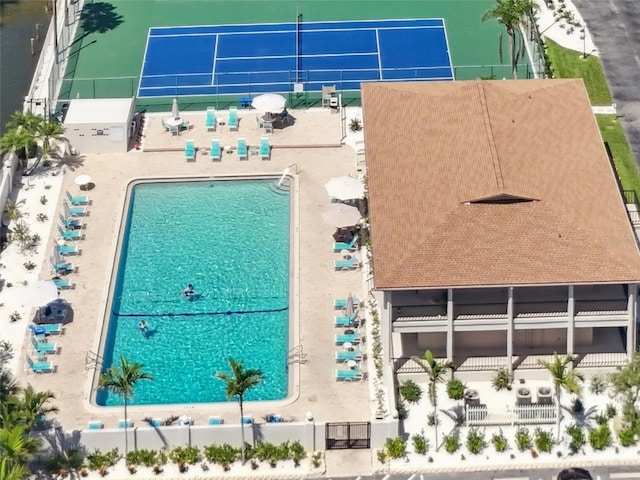 6415 Midnight Pass Rd Unit 502, Sarasota, FL 34242 - aerial view of a pool