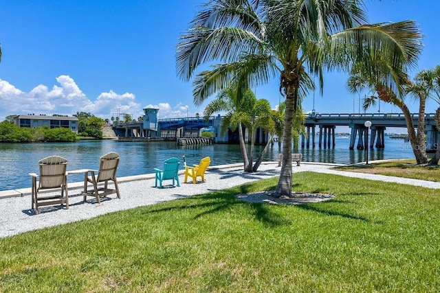 6415 Midnight Pass Rd Unit 502, Sarasota, FL 34242 - water view with a notable bridge