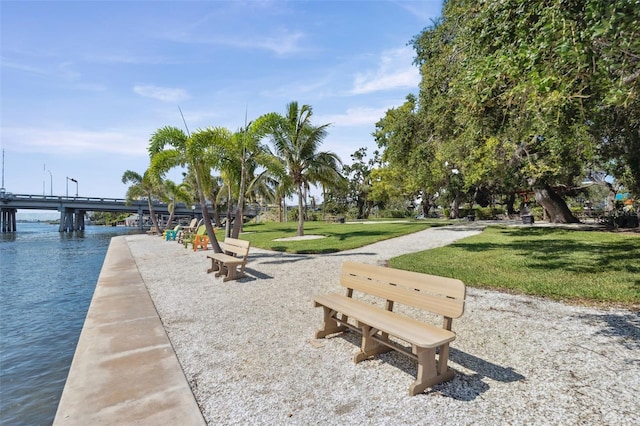 6415 Midnight Pass Rd Unit 502, Sarasota, FL 34242 - view of property's community featuring a yard and a water view