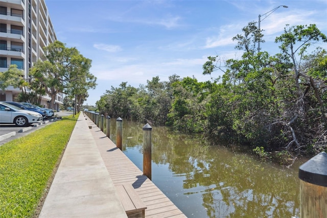 6415 Midnight Pass Rd Unit 502, Sarasota, FL 34242 - dock area with a water view