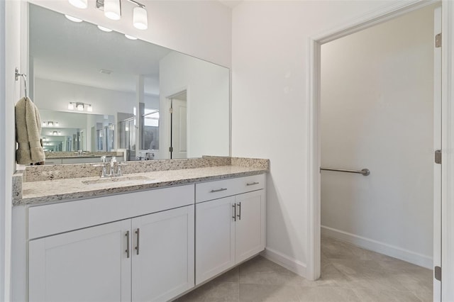 4961 Seafoam Trl, Bradenton, FL 34211 - full bath with vanity and tile patterned floors