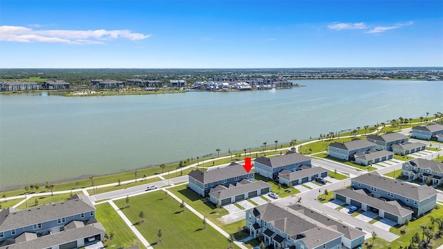 7352 Cabin Ln, Sarasota, FL 34240 - aerial perspective of suburban area featuring a nearby body of water