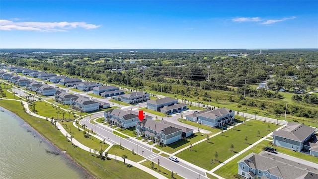 7352 Cabin Ln, Sarasota, FL 34240 - aerial perspective of suburban area featuring a nearby body of water